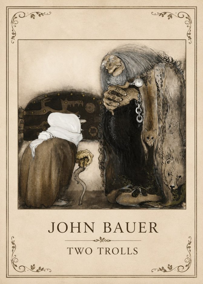 John Bauer Two Trolls No1 - Affiche