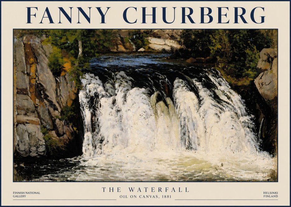Fanny Churberg The Waterfall No3 - Affiche