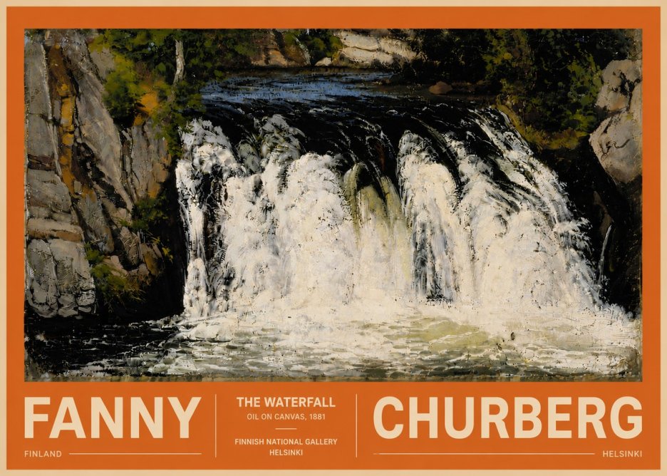 Fanny Churberg The Waterfall No5 - Affiche