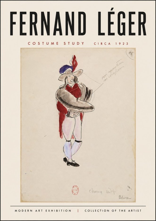 Fernand Léger Costume Study I No3 - Affiche