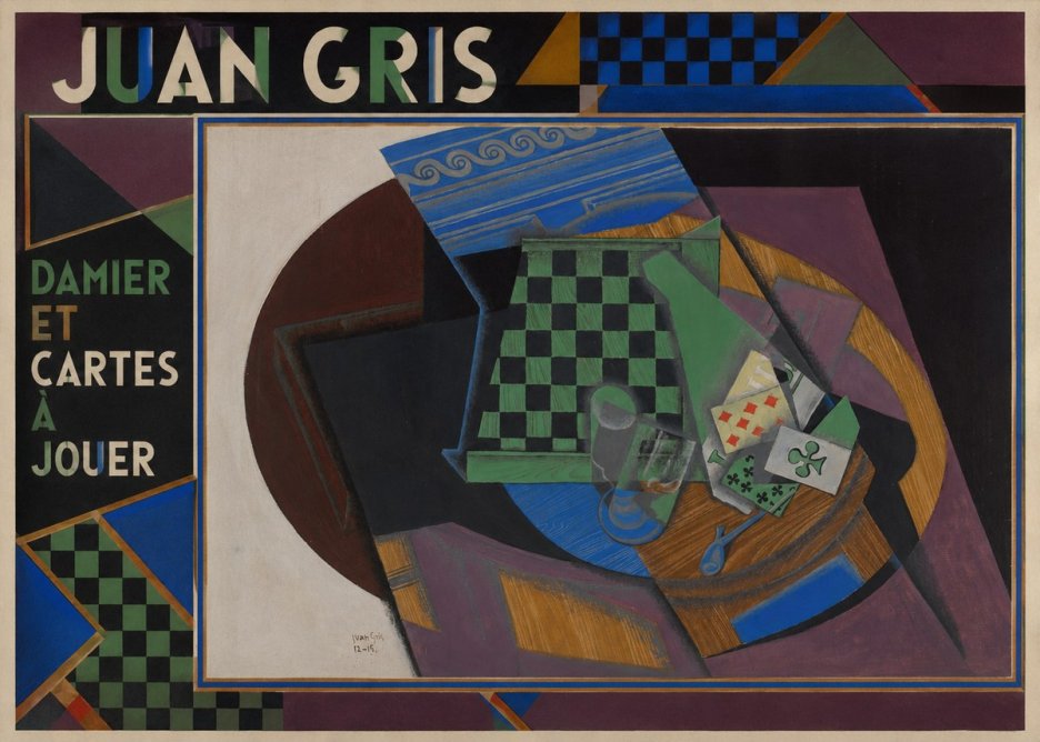 Juan Gris Damier Et Cartes À Jouer No1 - Affiche