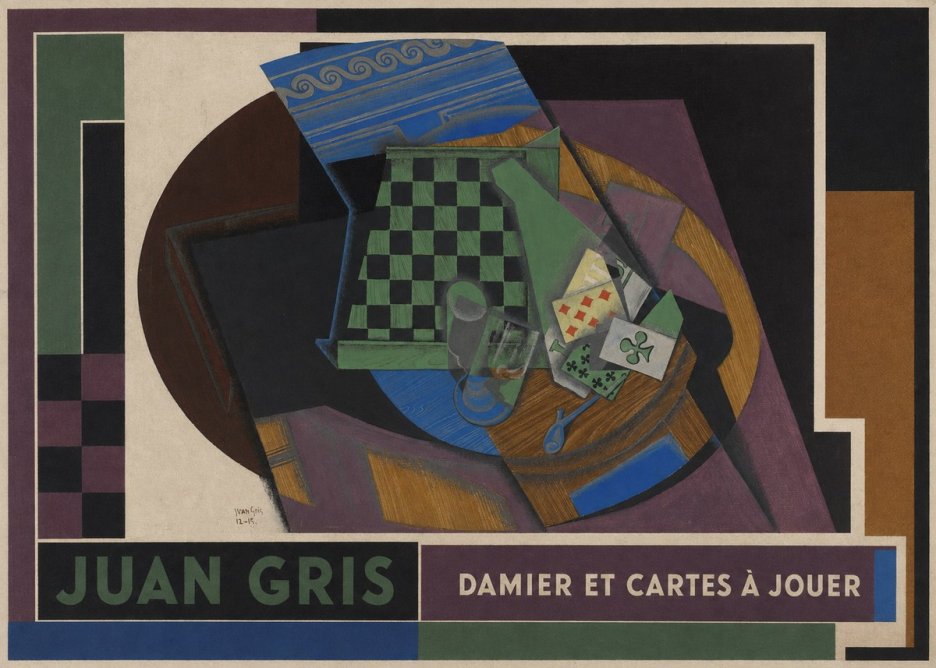 Juan Gris Damier Et Cartes À Jouer No2 - Affiche