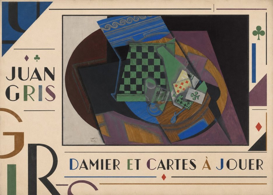 Juan Gris Damier Et Cartes À Jouer No5 - Affiche