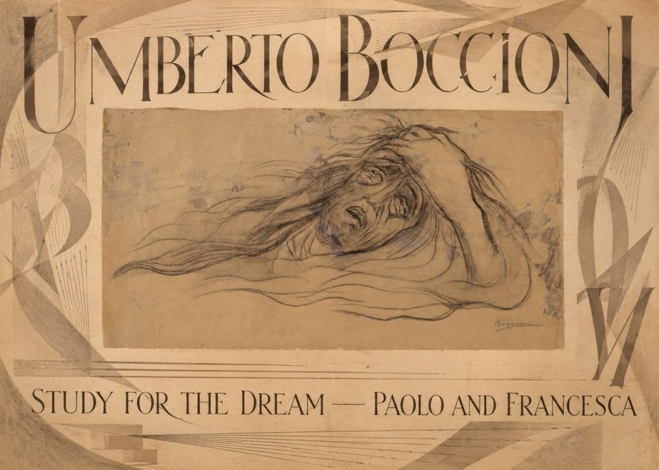 Umberto Boccioni Study for the Dream — Paolo and Francesca No6 - Affiche