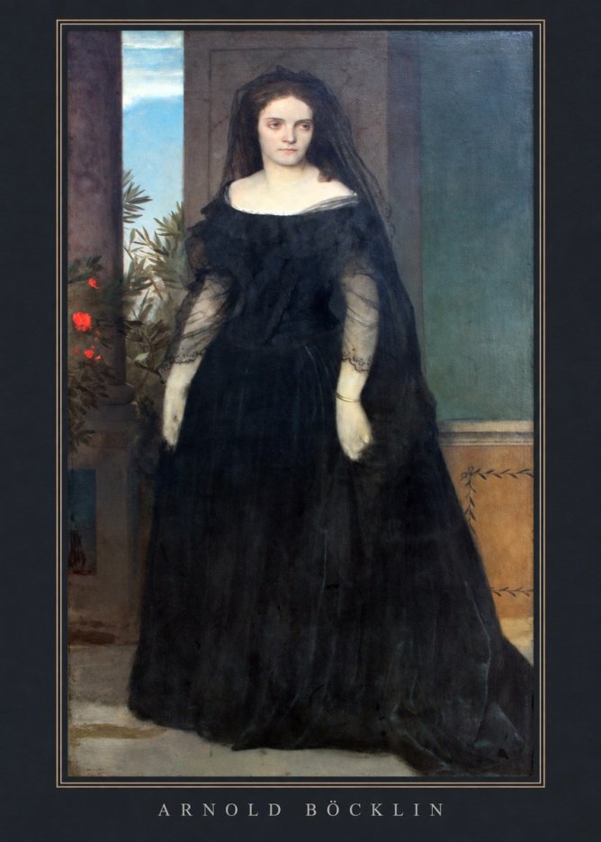 Arnold Böcklin Portrait of Mrs. Böcklin No4 - Affiche