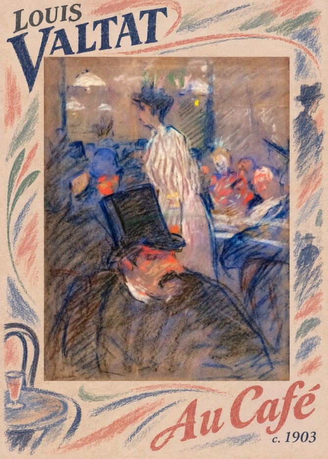 Louis Valtat Au Café No5 - Affiche