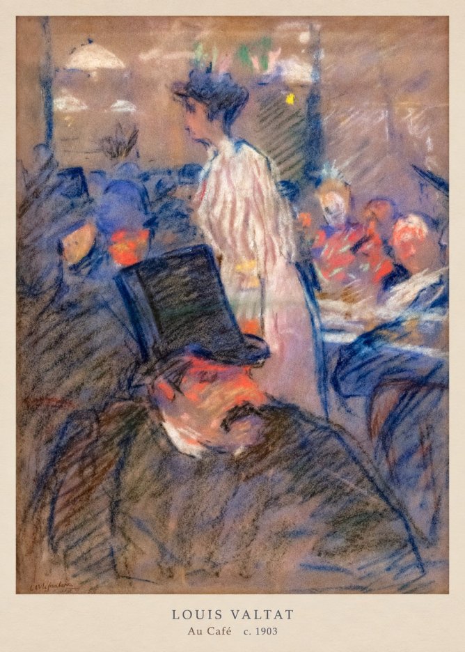 Louis Valtat Au Café No6 - Affiche