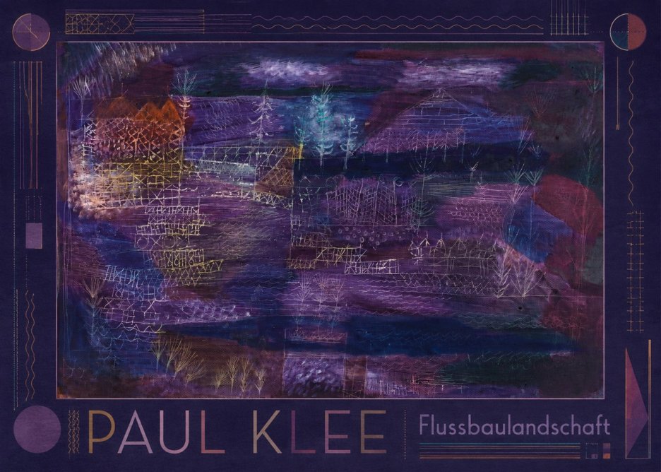 Paul Klee Flussbaulandschaft No1 - Affiche
