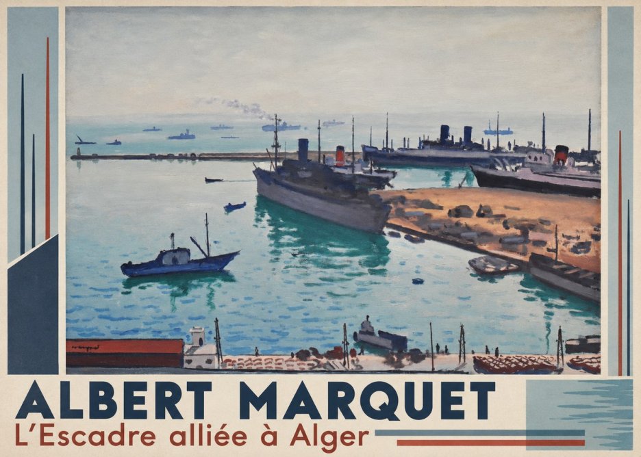Albert Marquet L'escadre Alliée À Alger No2 - Affiche