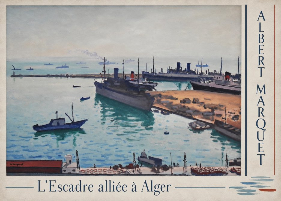 Albert Marquet L'escadre Alliée À Alger No4 - Affiche