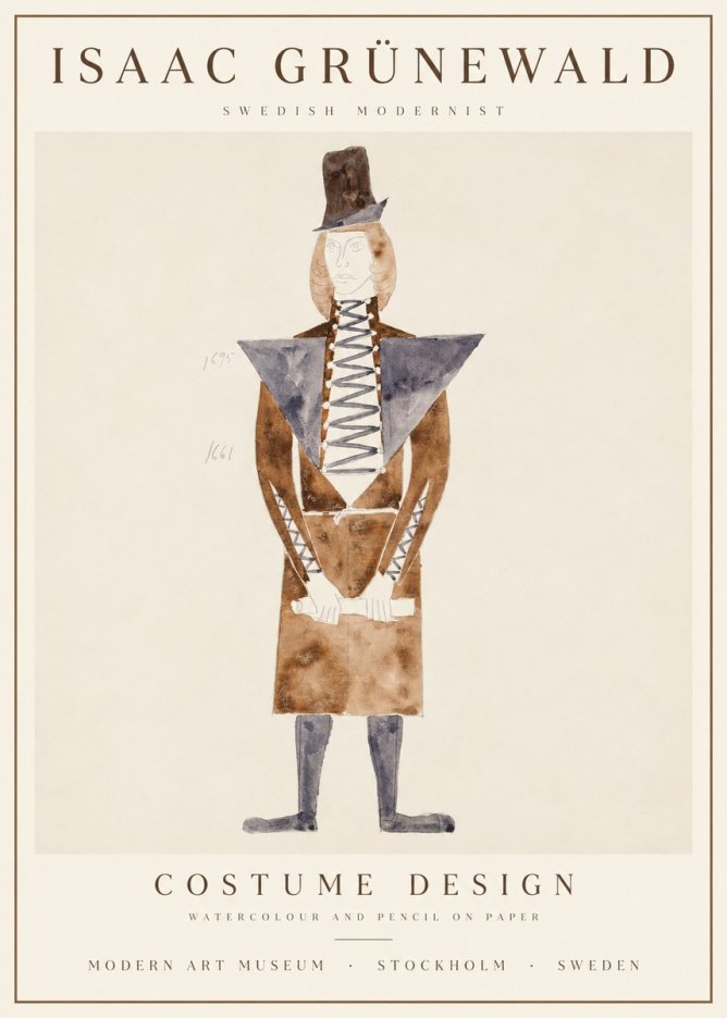 Isaac Grünewald Costume Design XIII No4 - Affiche