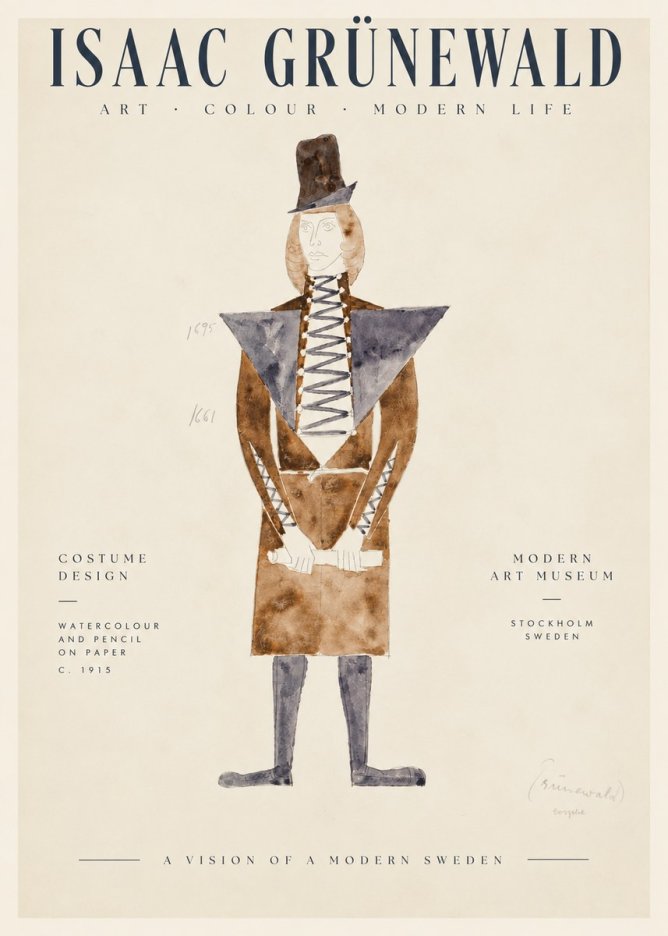 Isaac Grünewald Costume Design XIII No6 - Affiche