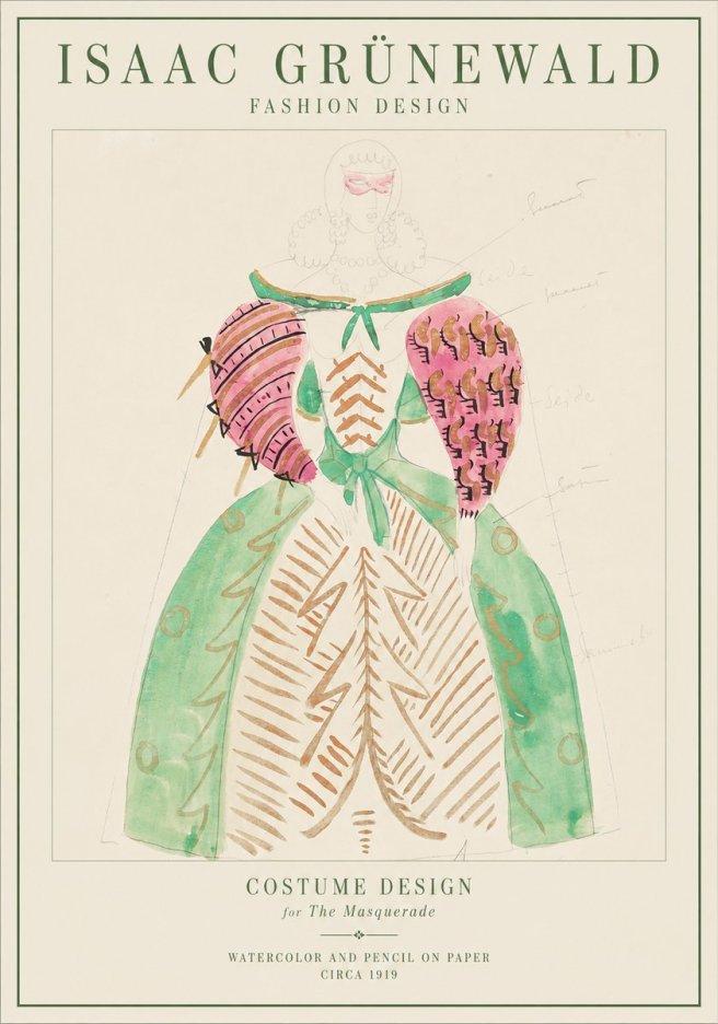 Isaac Grünewald Costume Design for the Masquerade No1 - Affiche