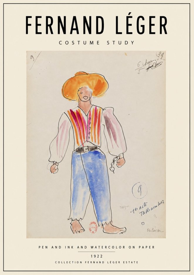 Fernand Léger Costume Study II No3 - Affiche
