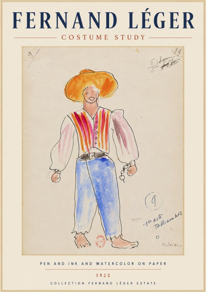 Fernand Léger Costume Study II No5 - Affiche