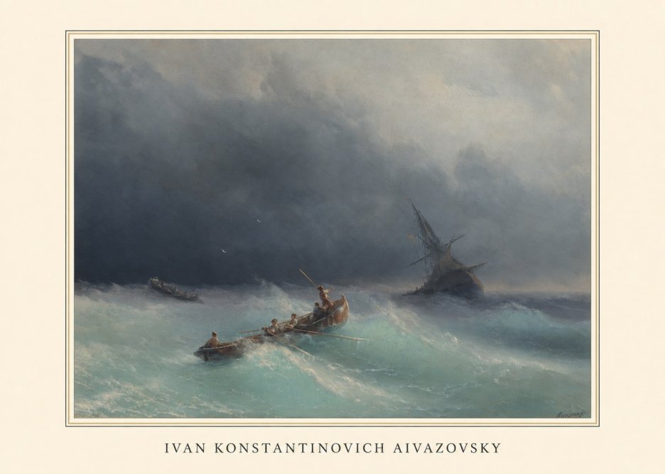 Ivan Konstantinovich Aivazovsky Shipwreck No3 - Affiche