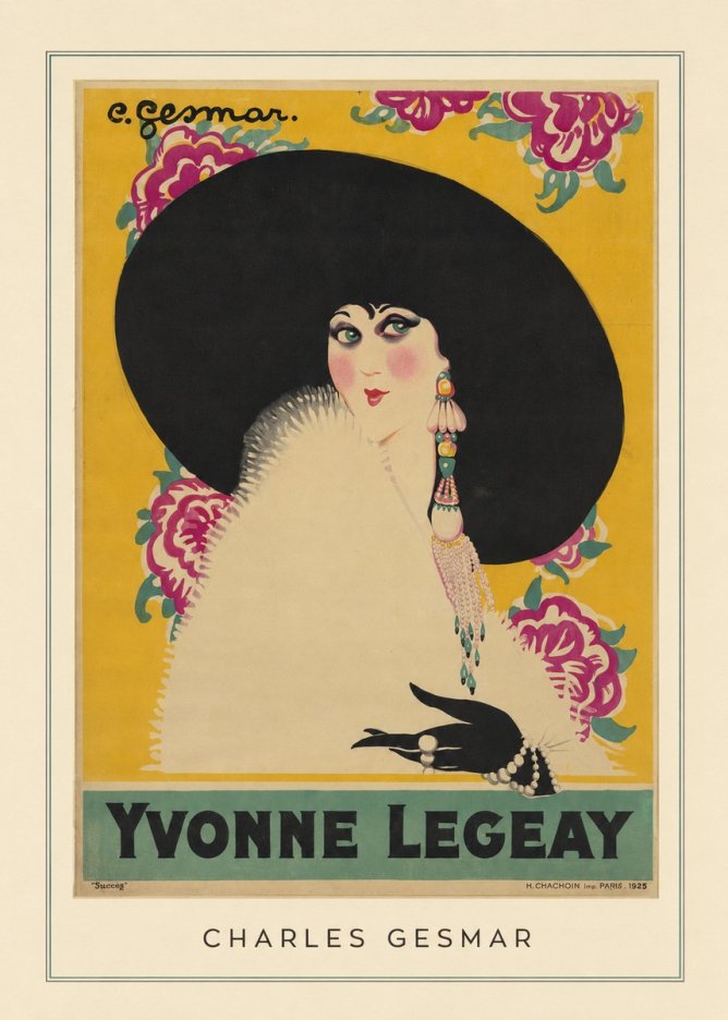 Charles Gesmar Yvonne Legeay No4 - Affiche