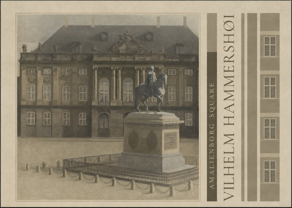 Vilhelm Hammershøi Amalienborg Square II No2 - Affiche