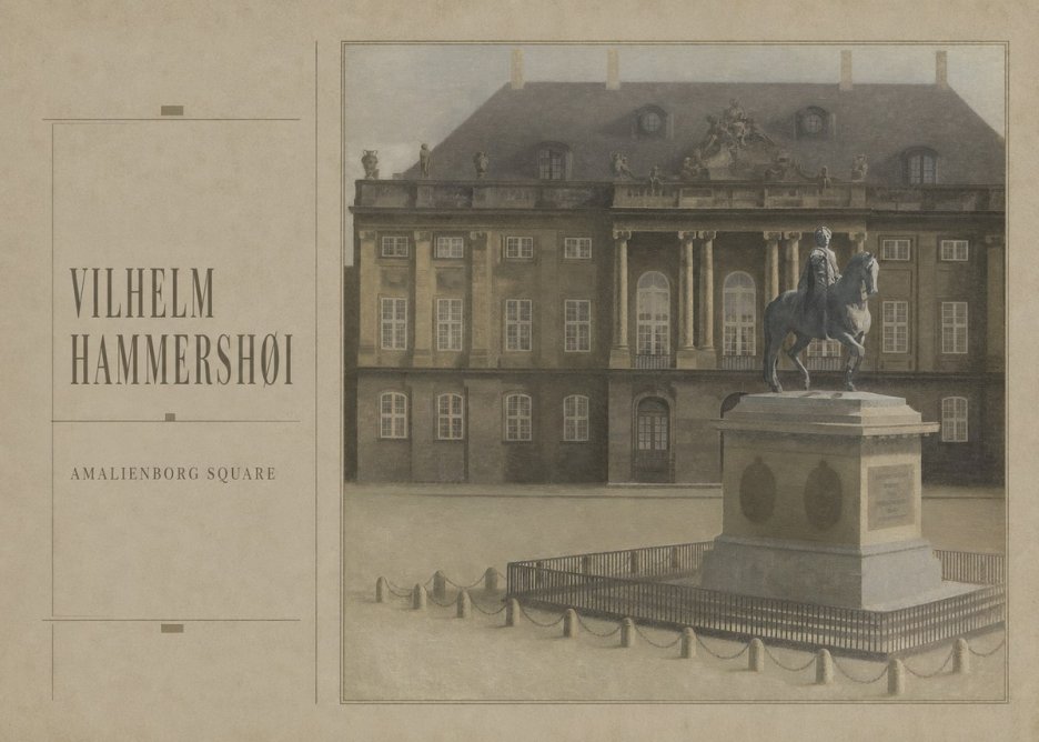 Vilhelm Hammershøi Amalienborg Square II No3 - Affiche