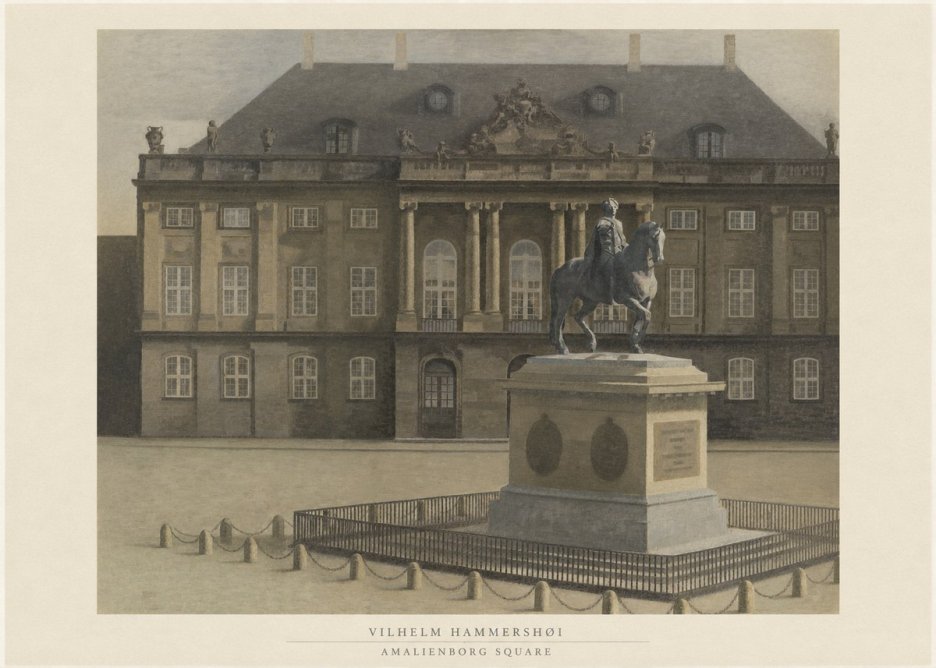 Vilhelm Hammershøi Amalienborg Square II No6 - Affiche
