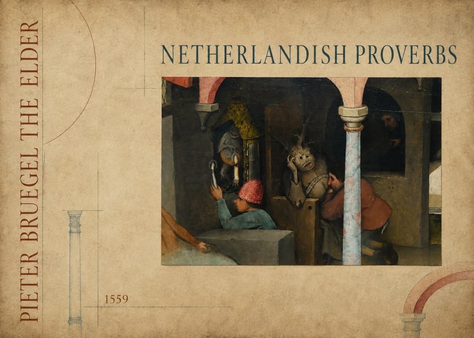 Pieter Bruegel Netherlandish Proverbs IX No3 - Affiche
