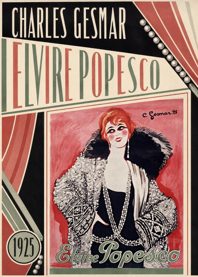 Charles Gesmar Elvire Popesco II No4 - Affiche