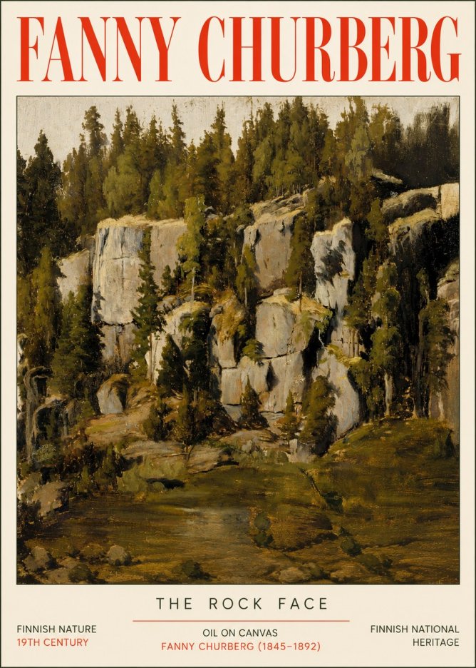 Fanny Churberg The Rock Face No5 - Affiche