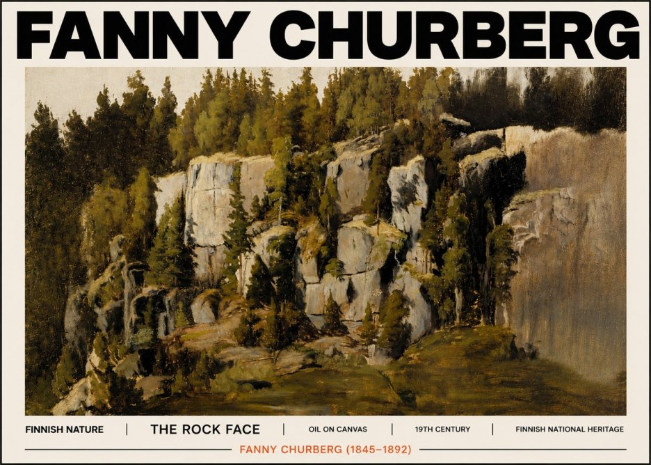 Fanny Churberg The Rock Face No6 - Affiche