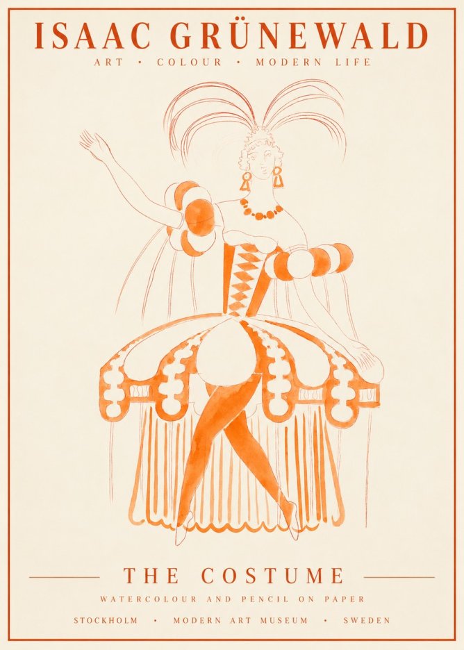 Isaac Grünewald The Costume II No1 - Affiche