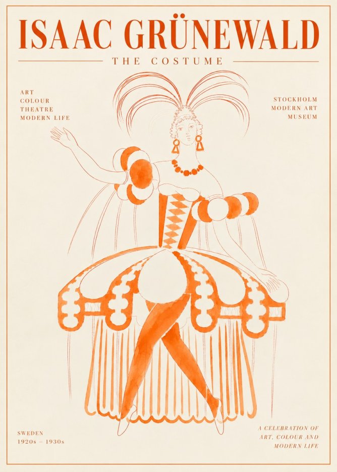 Isaac Grünewald The Costume II No6 - Affiche