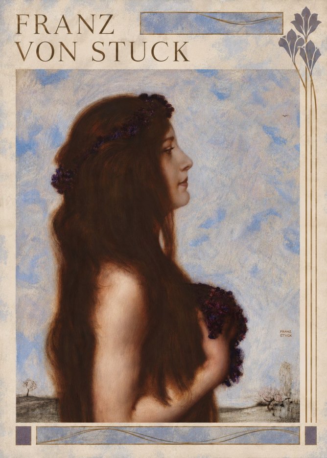 Franz von Stuck Frühlingsreigen No6 - Affiche