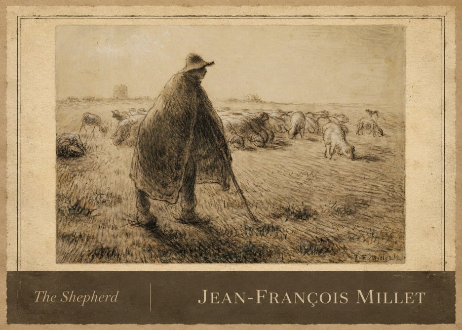Jean-François Millet The Shepherd No3 - Affiche