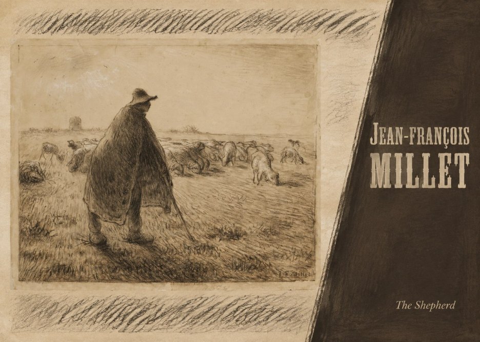 Jean-François Millet The Shepherd No5 - Affiche