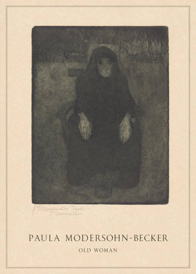 Paula Modersohn-Becker Old Woman No4 - Affiche