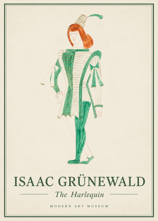 Isaac Grünewald The Harlequin No1 - Affiche