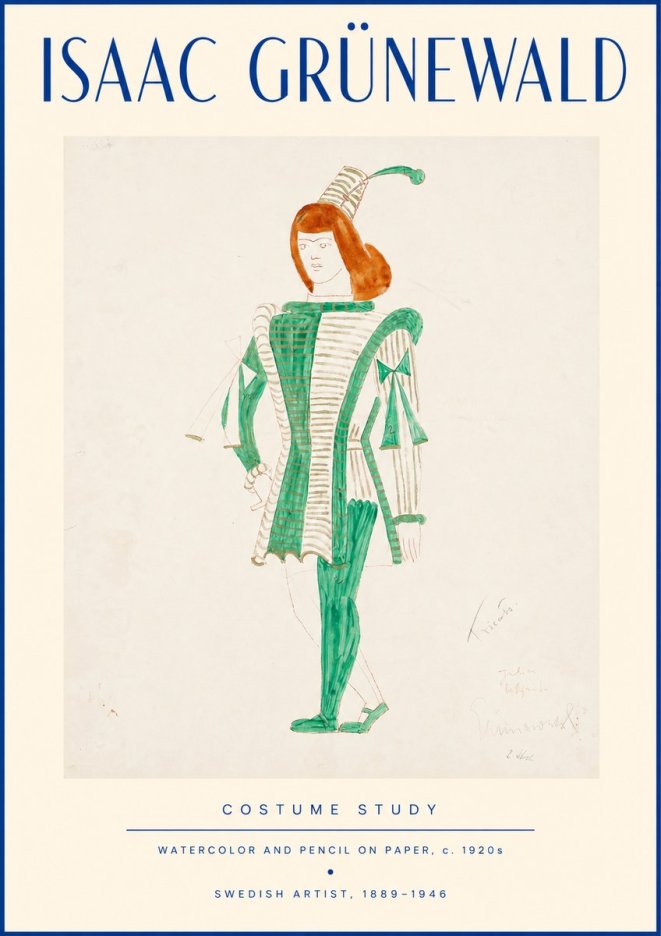 Isaac Grünewald The Harlequin No4 - Affiche