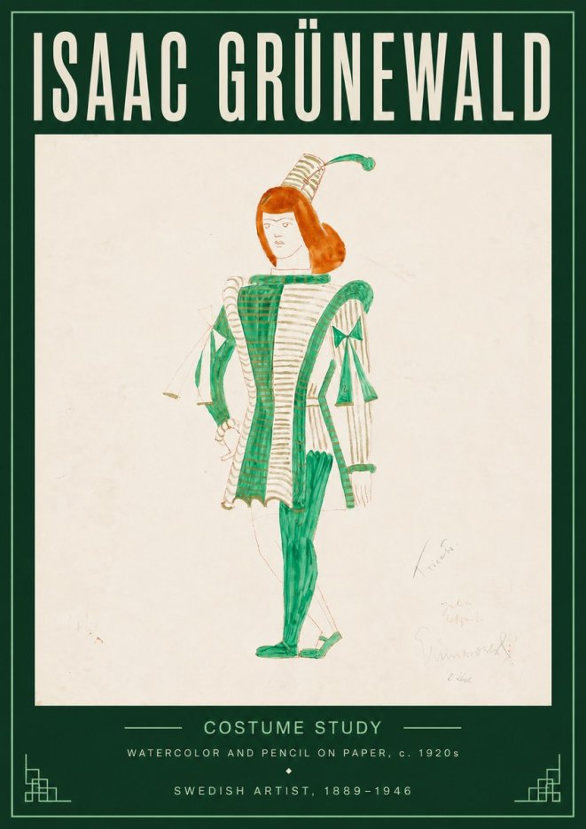 Isaac Grünewald The Harlequin No5 - Affiche