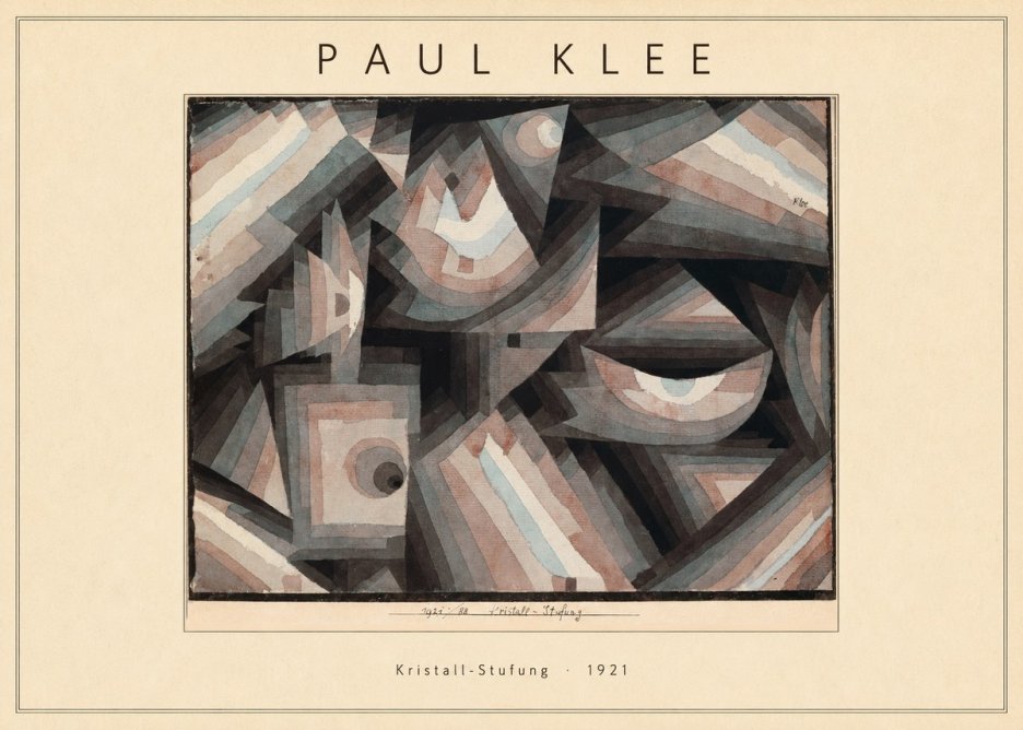 Paul Klee Kristall-stufung I No4 - Affiche