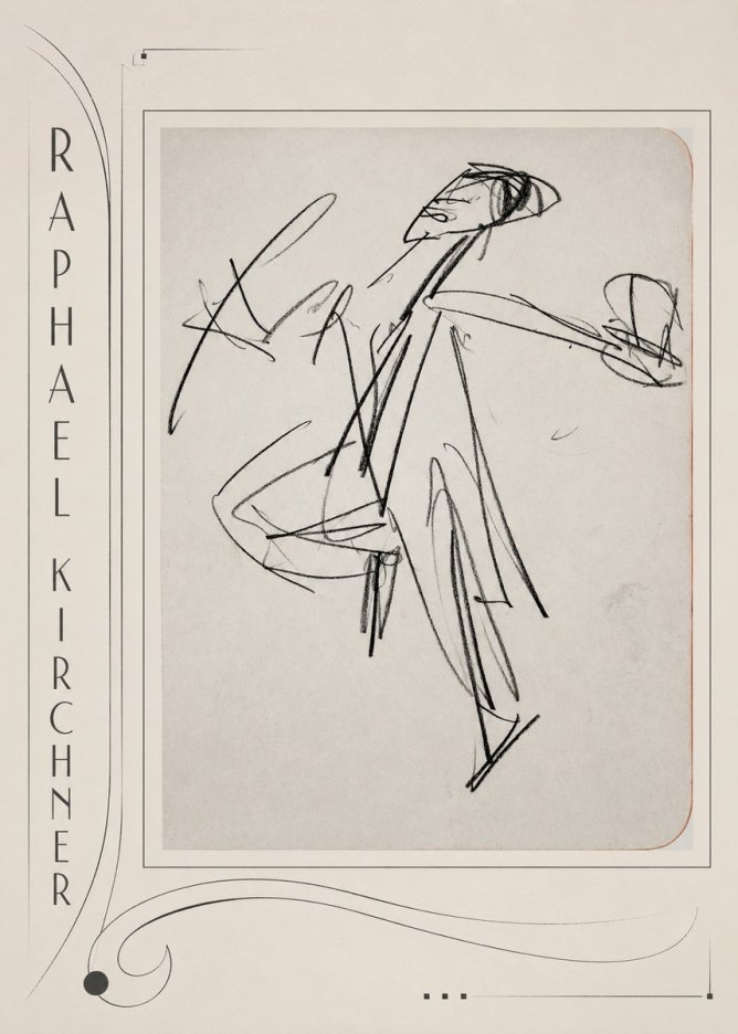 Raphael Kirchner Dynamic Dancer Sketch No2 - Affiche