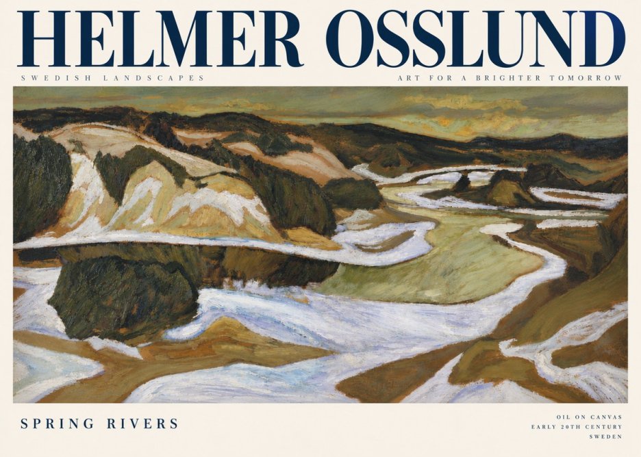 Helmer Osslund Spring Flood No5 - Affiche