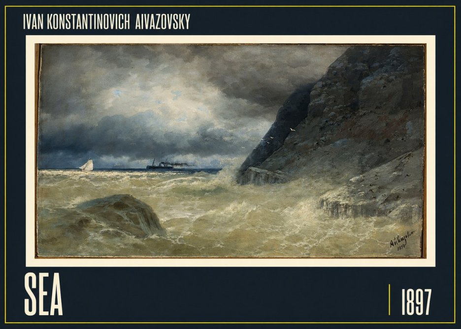 Ivan Konstantinovich Aivazovsky Sea No1 - Affiche