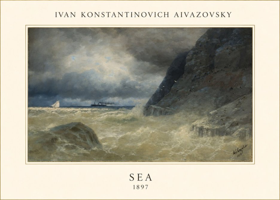 Ivan Konstantinovich Aivazovsky Sea No4 - Affiche