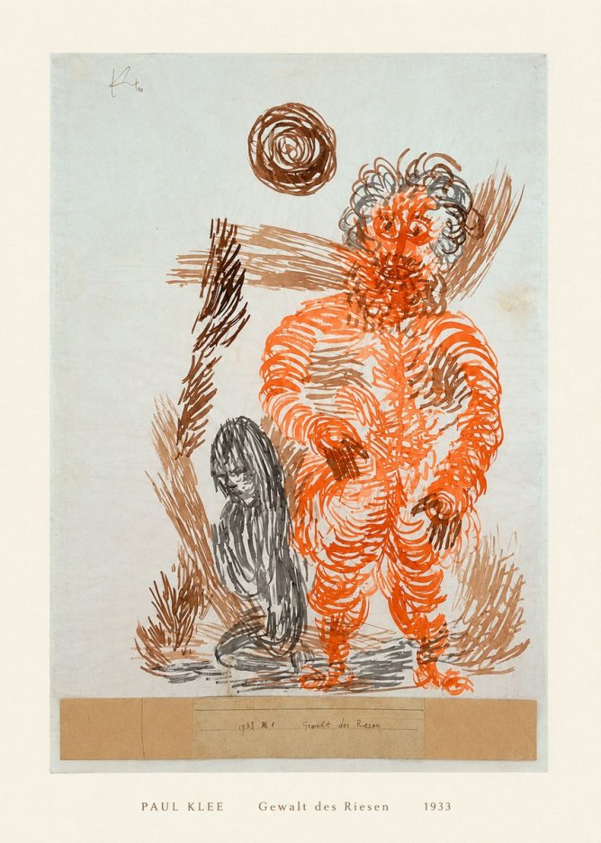 Paul Klee Gewalt Des Riesen II No5 - Affiche
