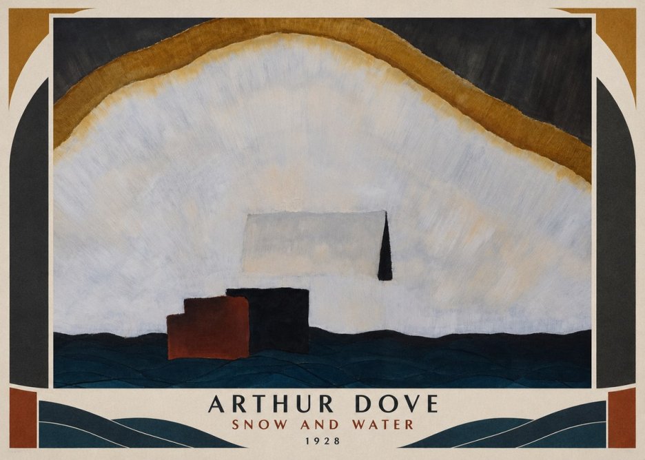 Arthur Dove Snow and Water No1 - Affiche