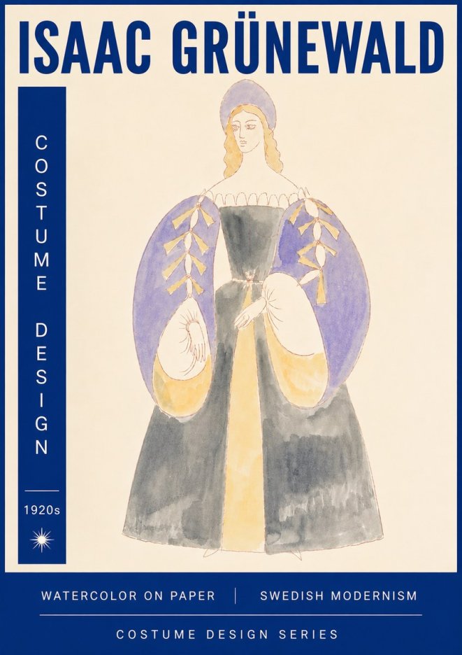 Isaac Grünewald Costume Design XIV No6 - Affiche