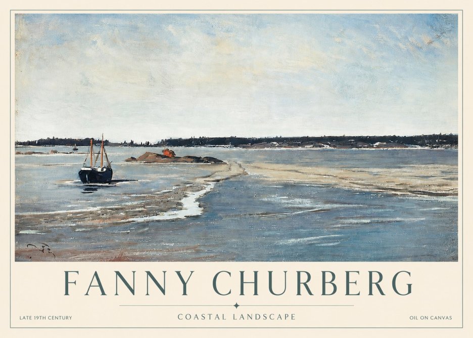 Fanny Churberg Coastal Landscape No3 - Affiche