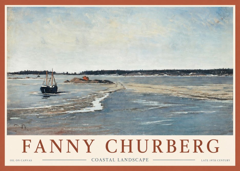 Fanny Churberg Coastal Landscape No4 - Affiche