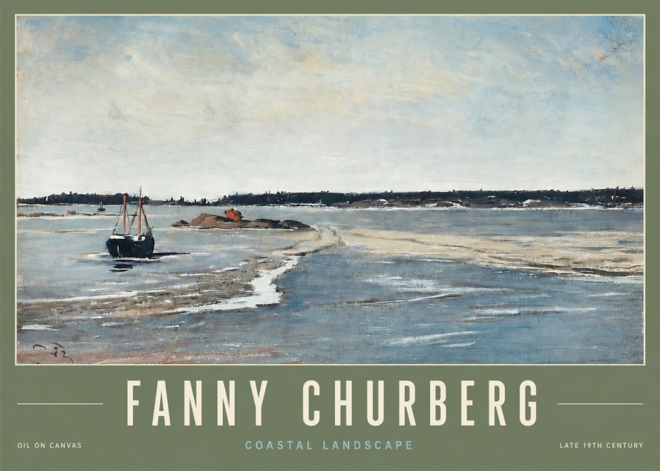 Fanny Churberg Coastal Landscape No5 - Affiche