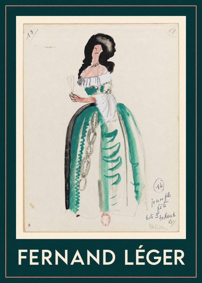 Fernand Léger Jeune Fille En Fête (Costume Design) No1 - Affiche
