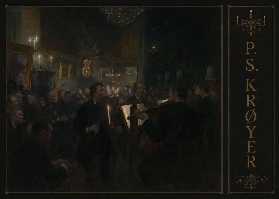 P.S. Krøyer An Evening at Høeberg's Home No2 - Affiche